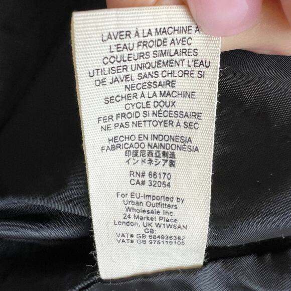 FREE PEOPLE Black Satin Long Sleeve Full Zip Midnight Bomber Jacket Size M - Picture 8 of 9